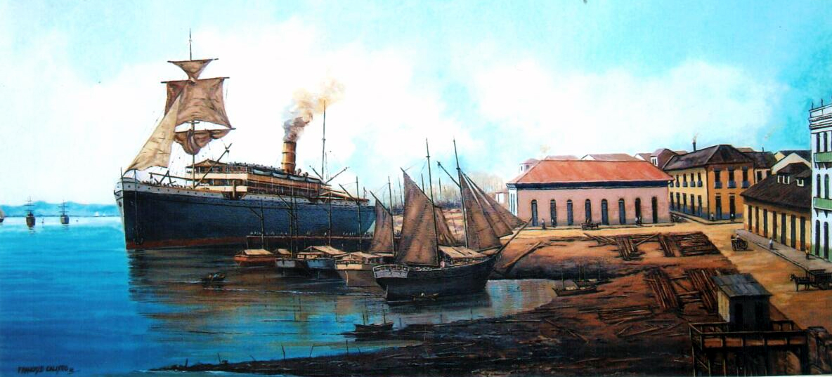 Porto de Santos em 1886   